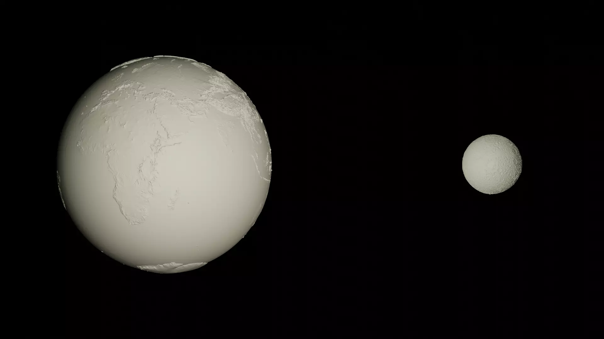 Earth and Moon Wall decoration 3D print model