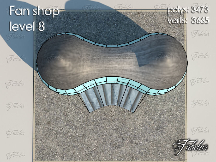 Fan Shop all 10 Levels Low-poly 3D model_54
