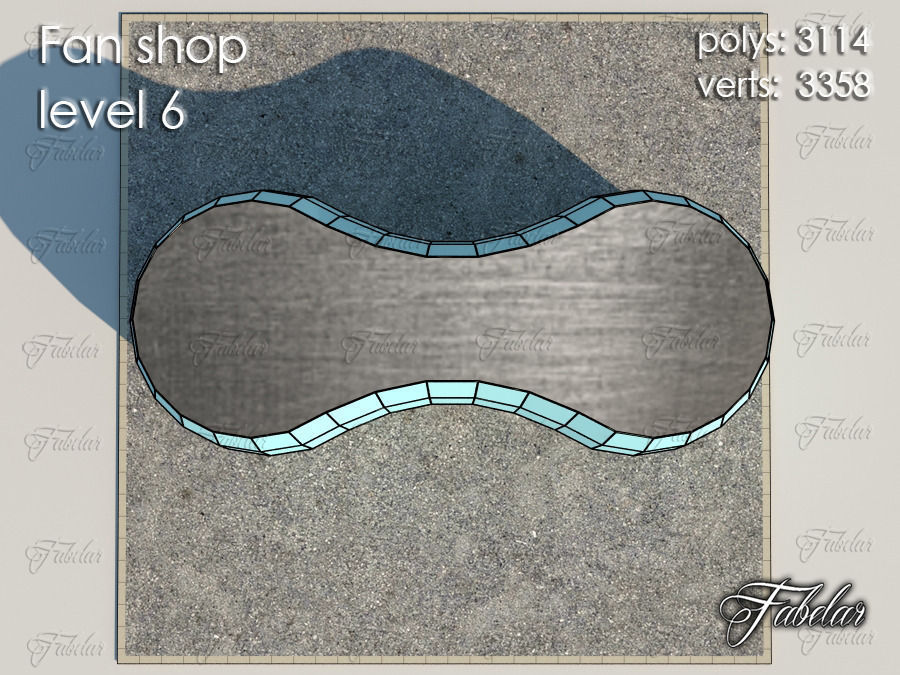 Fan Shop all 10 Levels Low-poly 3D model_40