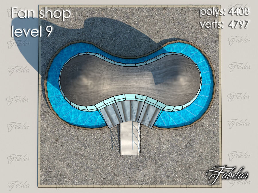 Fan Shop all 10 Levels Low-poly 3D model_62