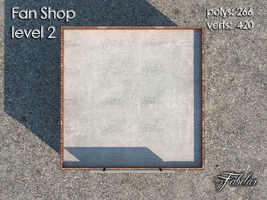 Fan Shop all 10 Levels Low-poly 3D model_15