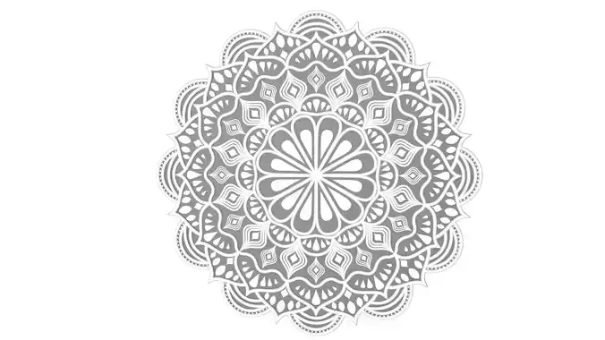 White coloured mandala