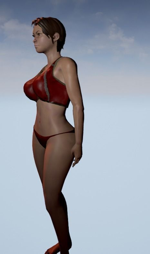 Sexy Female character         animated and rigged UE4 compatible 3D model