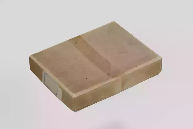 Card Box 5 Large Flat A4 Paper 3D scan PBR 4K textures