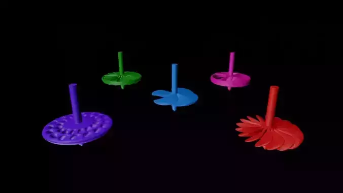  Spinning Tops 3D print model