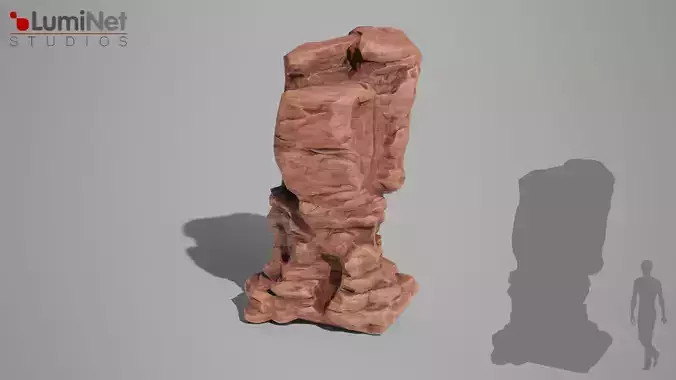 Cliff 1 foliage 6 of 25 Low-poly 3D model