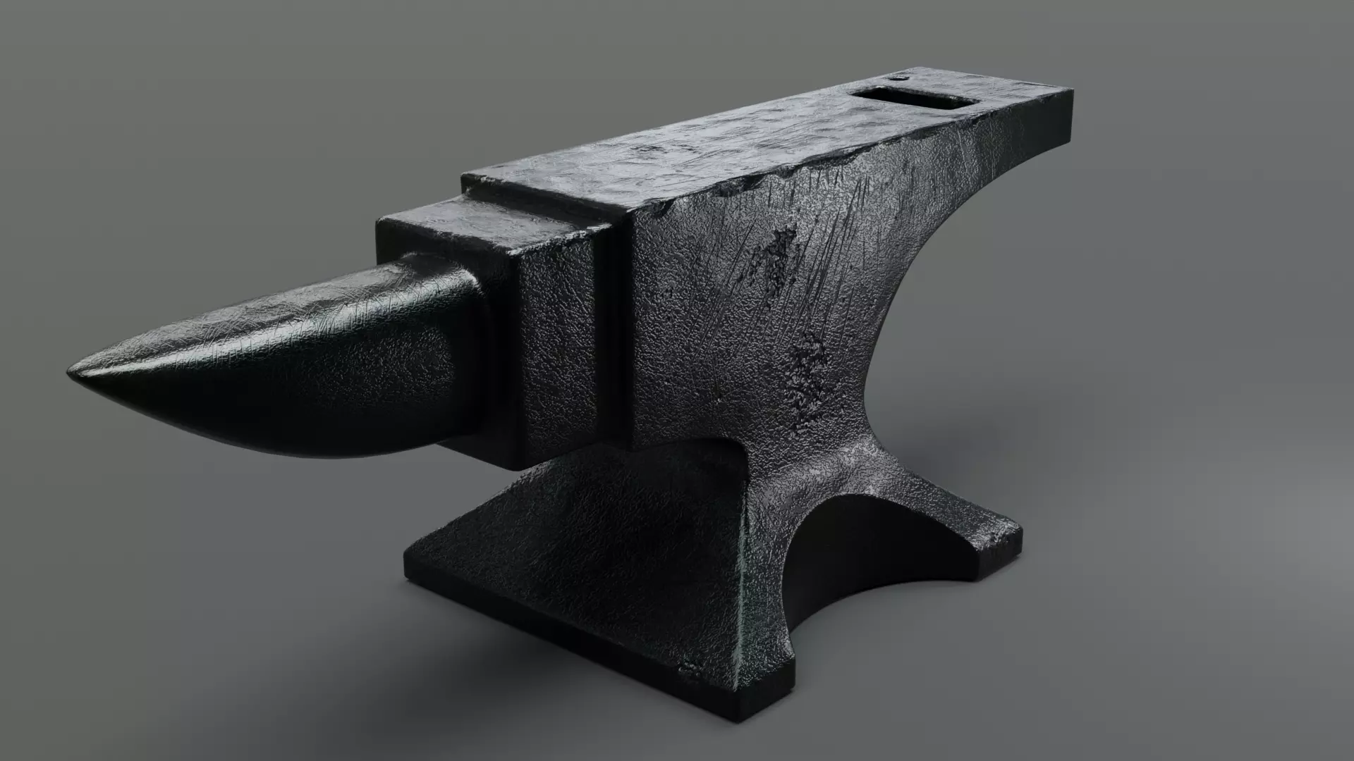 Low Poly Anvil Low-poly 3D model_0