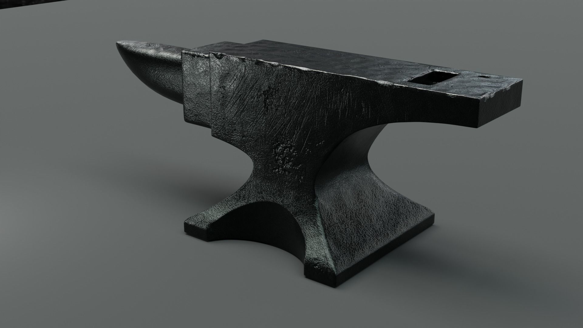 Low Poly Anvil Low-poly 3D model_2