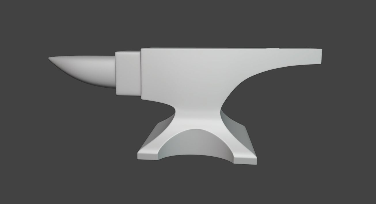 Low Poly Anvil Low-poly 3D model_3