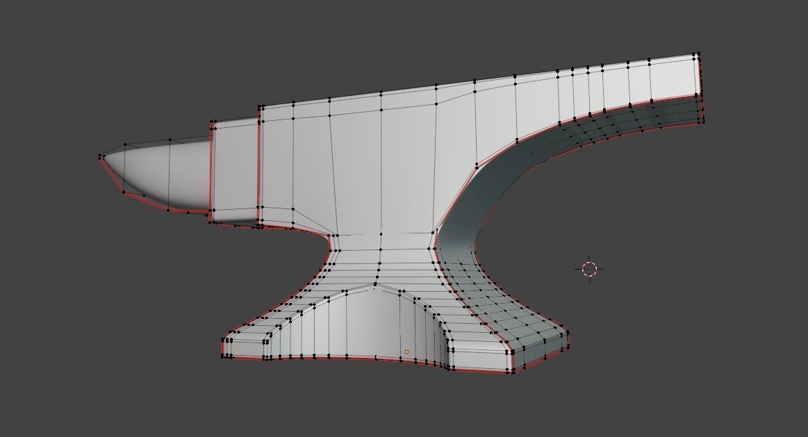 Low Poly Anvil Low-poly 3D model_4