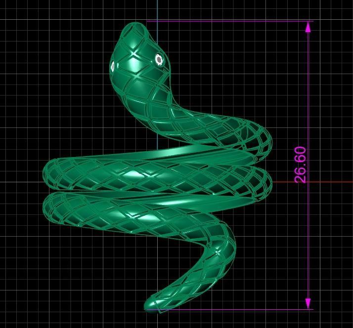 Ring snake 3d print model 3D model 3D printable | CGTrader
