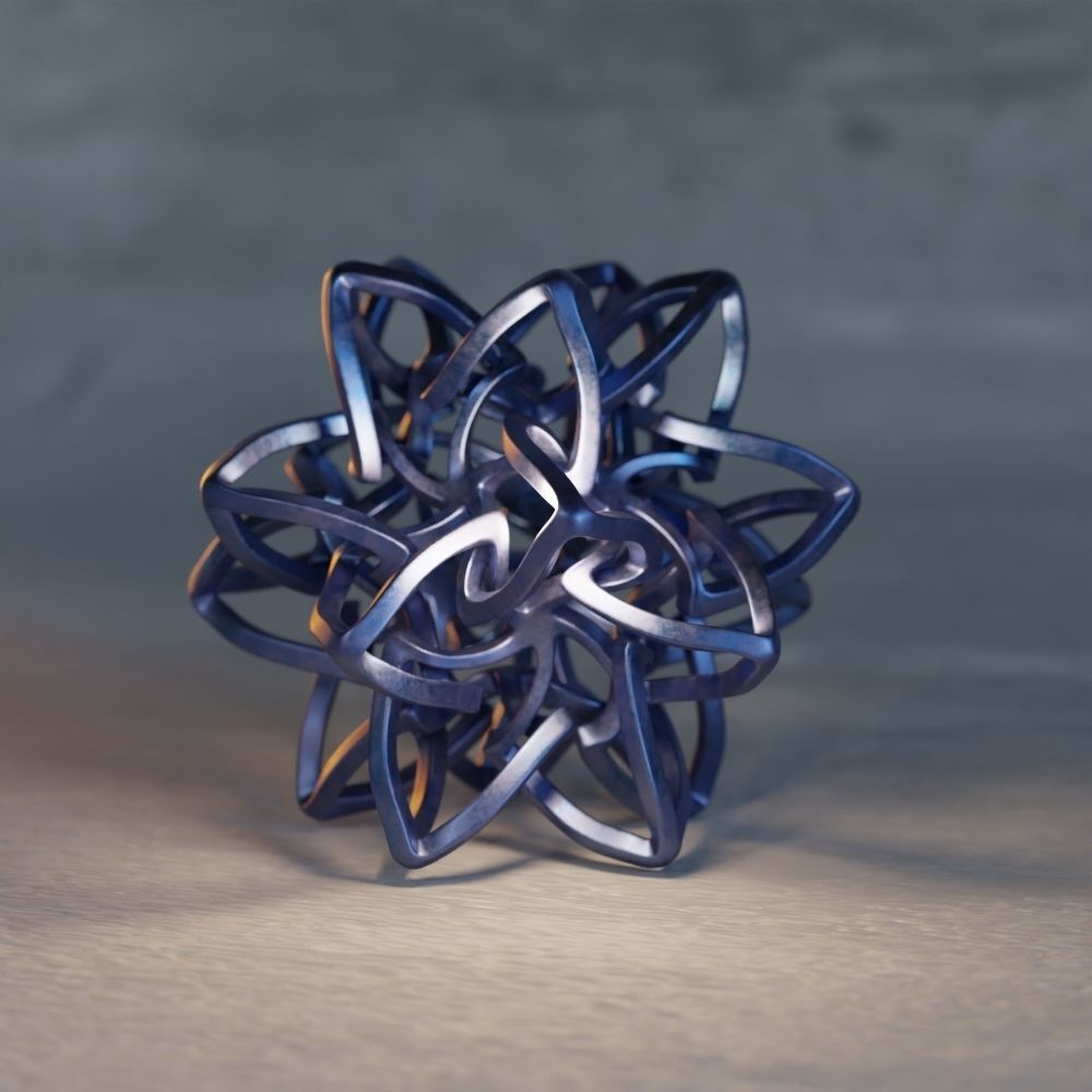3D Printable Interlocked Star Nest 3D print model_1