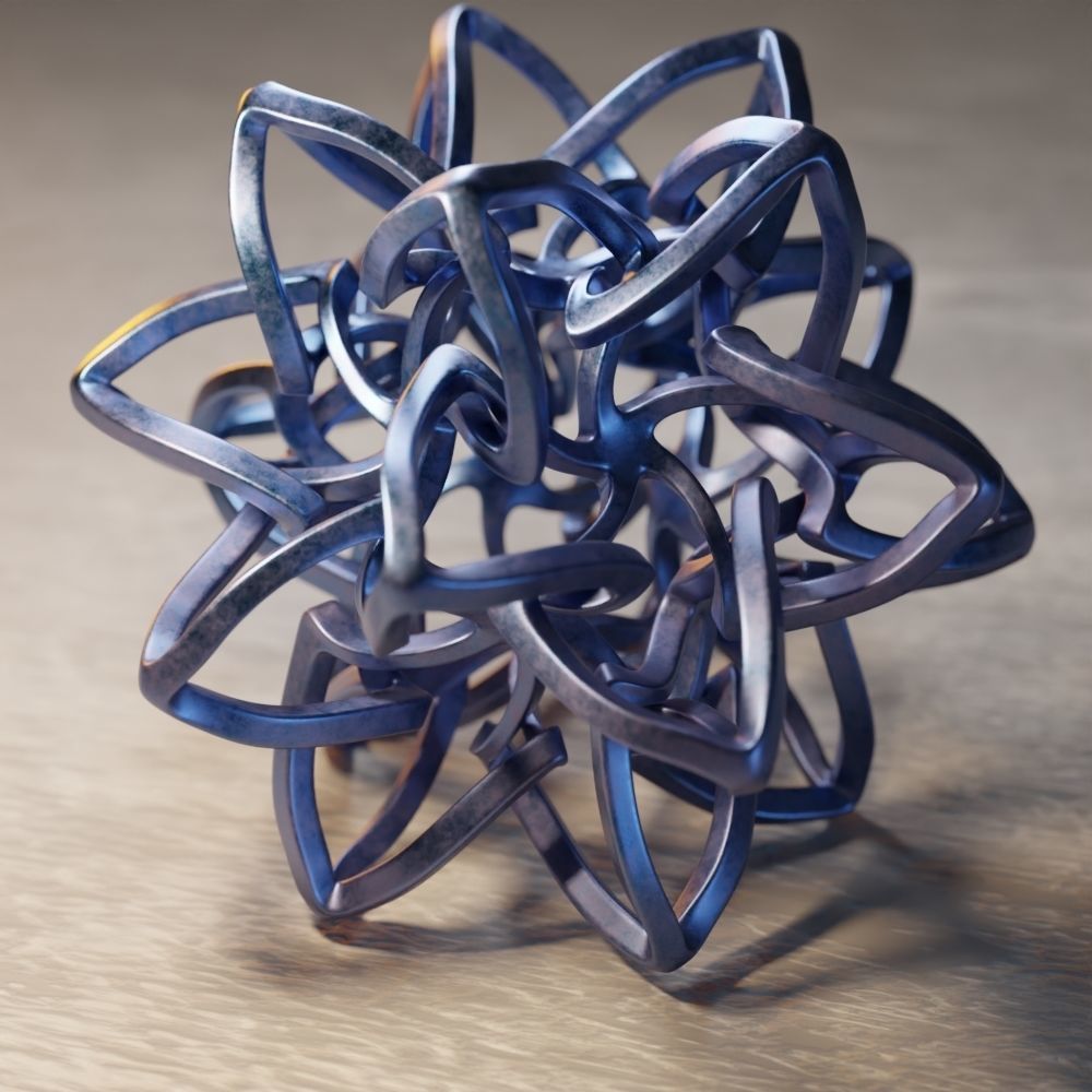 3D Printable Interlocked Star Nest 3D print model_2