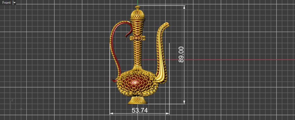 Antique Mughal Surahi 3D print model_24