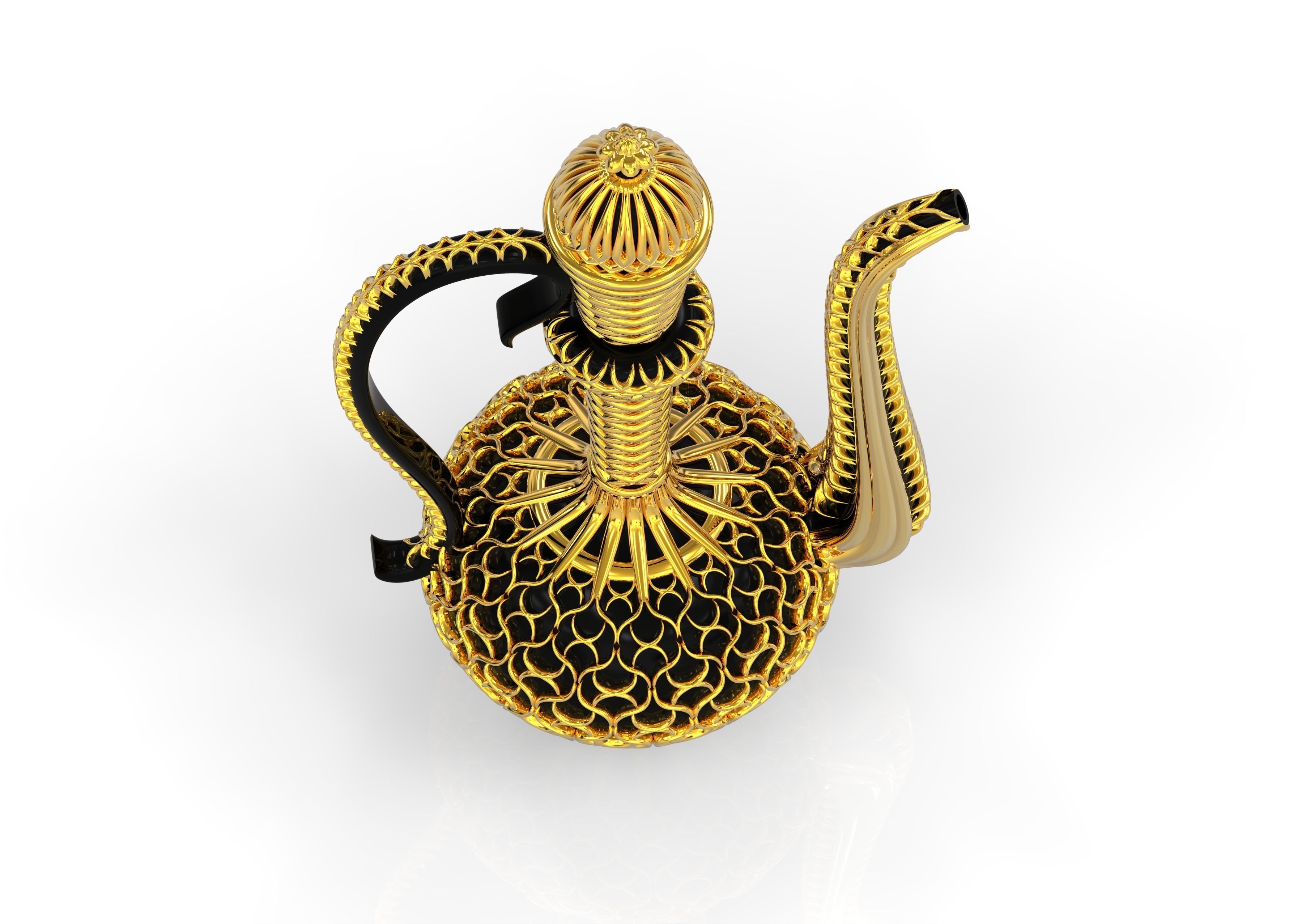 Antique Mughal Surahi 3D print model_4