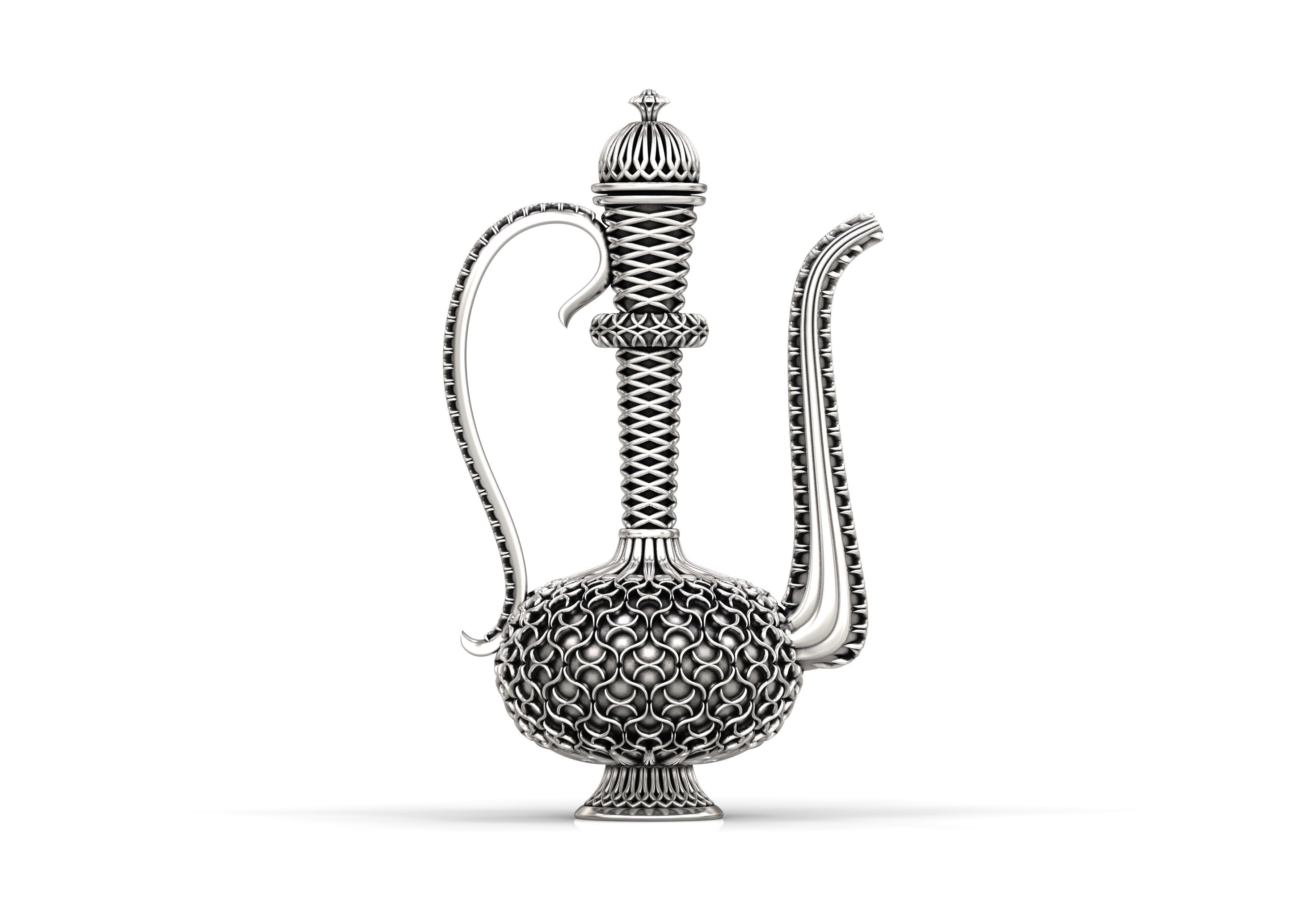 Antique Mughal Surahi 3D print model_12