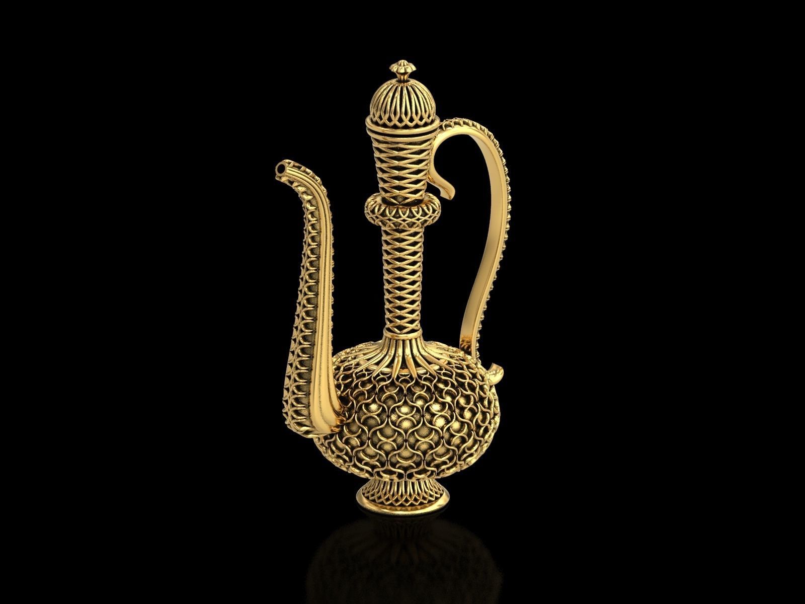 Antique Mughal Surahi 3D print model_18