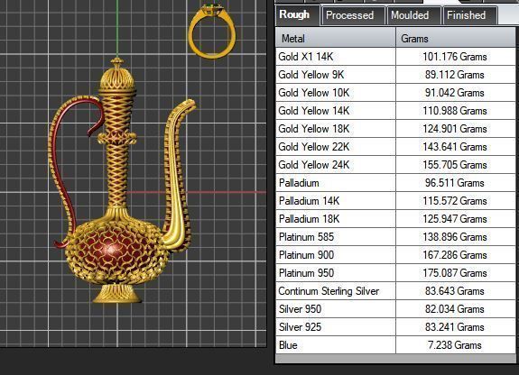 Antique Mughal Surahi 3D print model_26