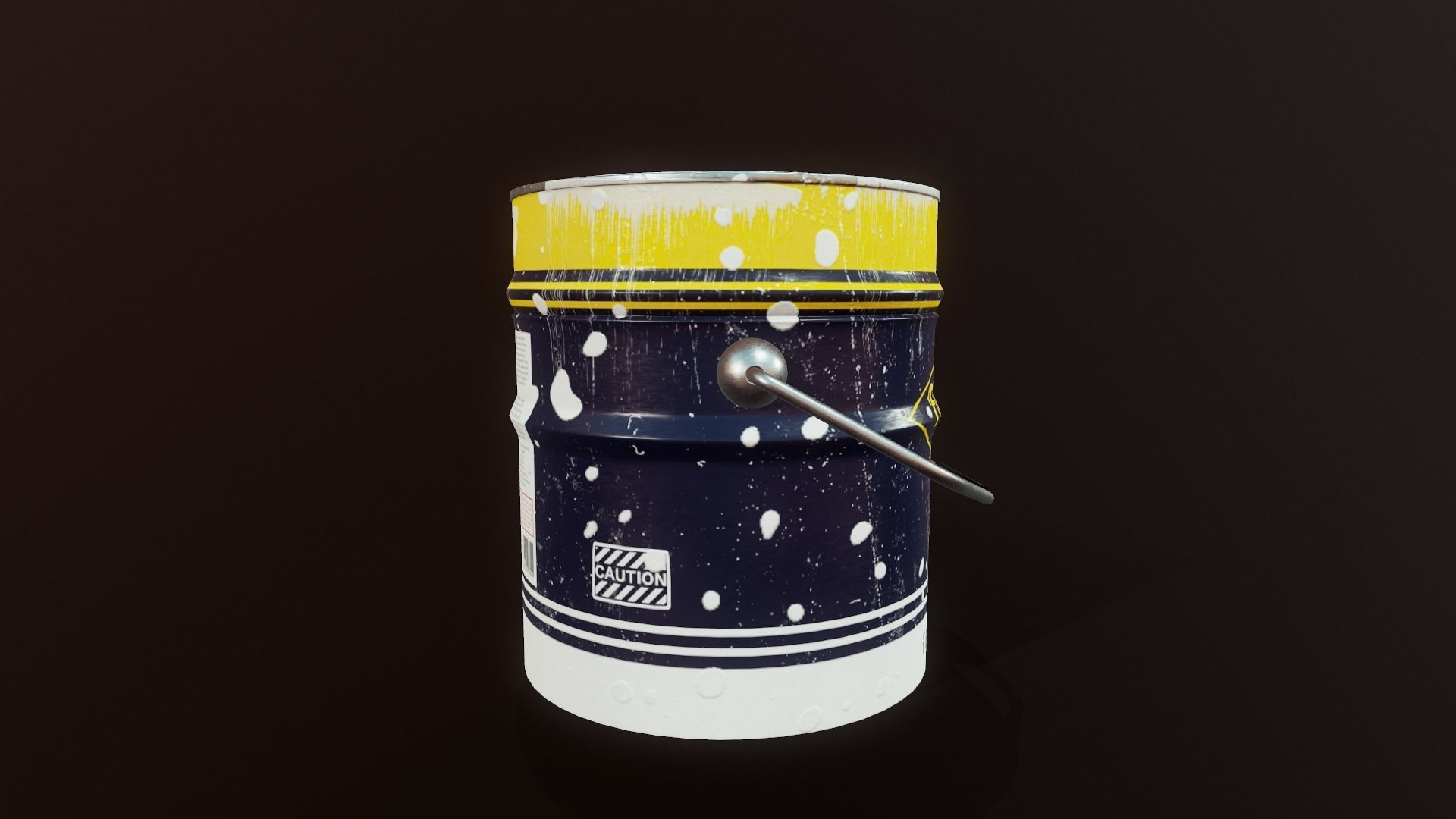 Paint Bucket - Tutorial Included Low-poly 3D model_6