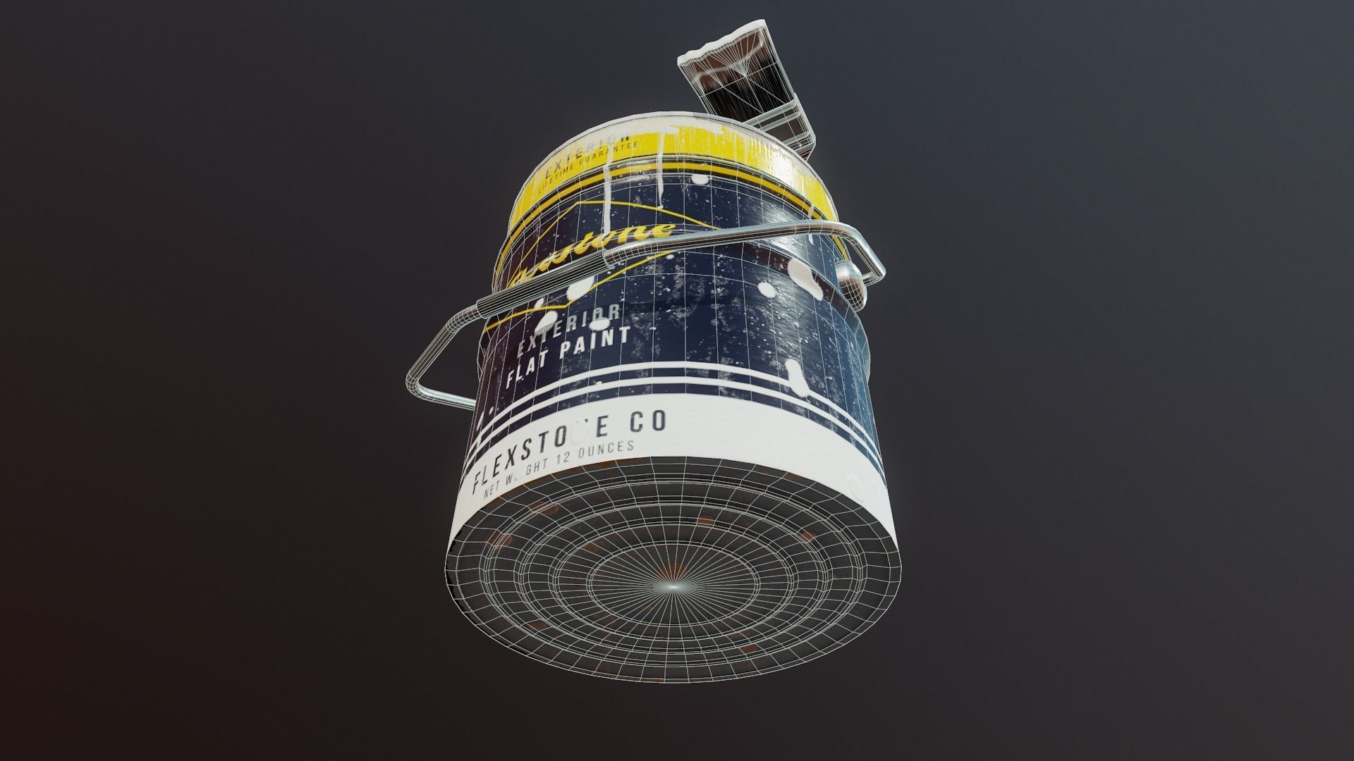 Paint Bucket - Tutorial Included Low-poly 3D model_15