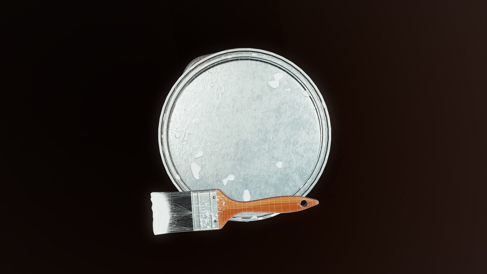 Paint Bucket - Tutorial Included Low-poly 3D model_13