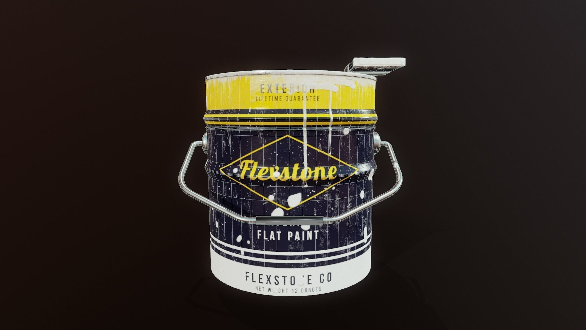 Paint Bucket - Tutorial Included Low-poly 3D model_5