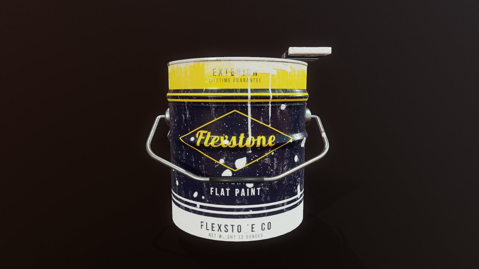 Paint Bucket - Tutorial Included Low-poly 3D model_4