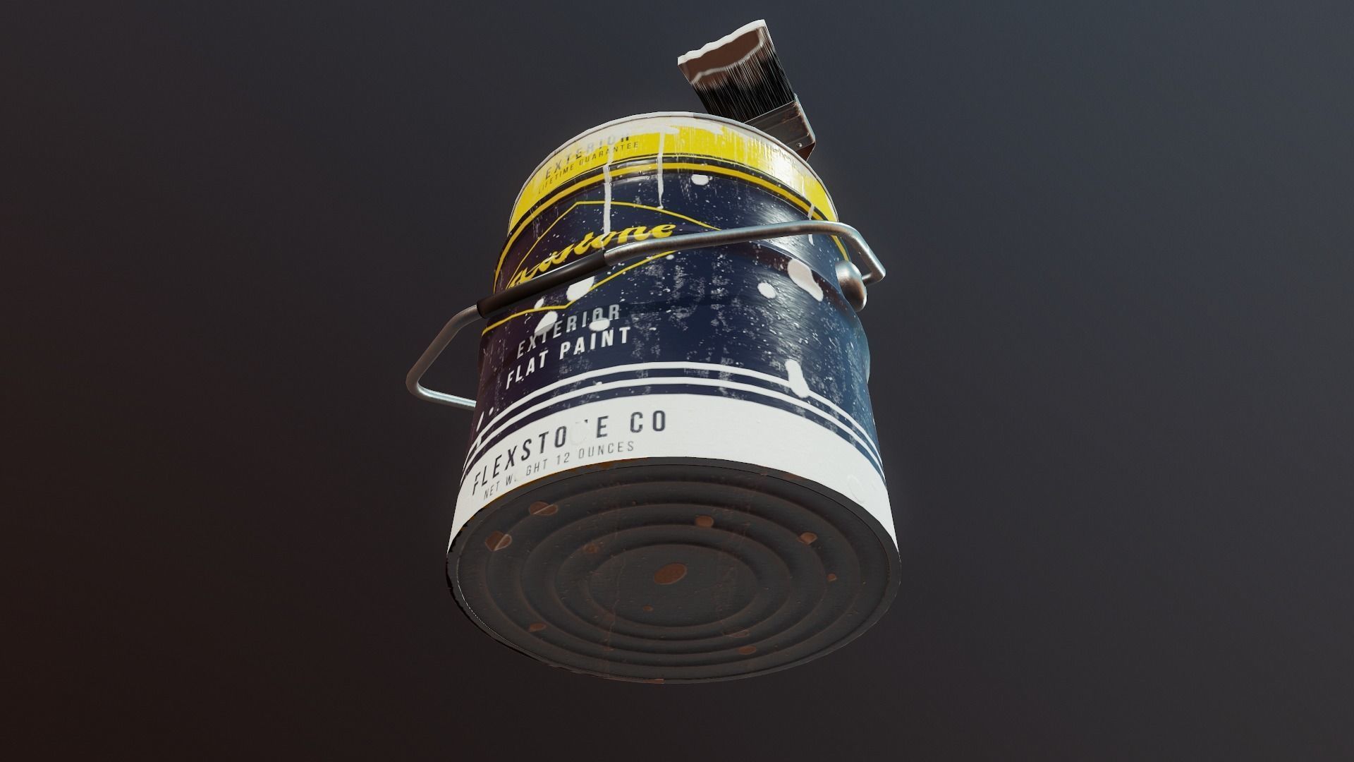 Paint Bucket - Tutorial Included Low-poly 3D model_14