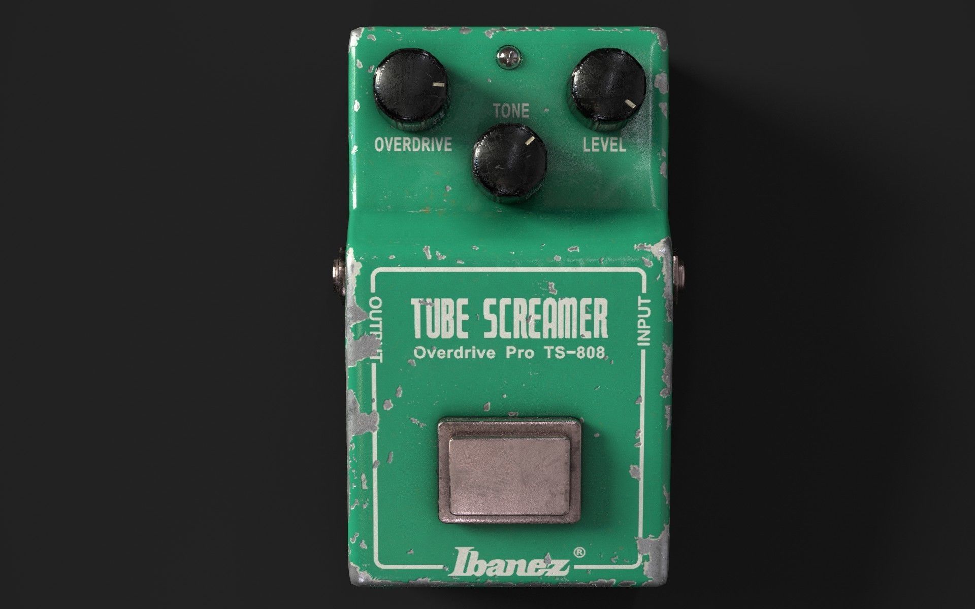 Vintage Ibanez Tube Screamer TS-808 Guitar Pedal  3D model_4