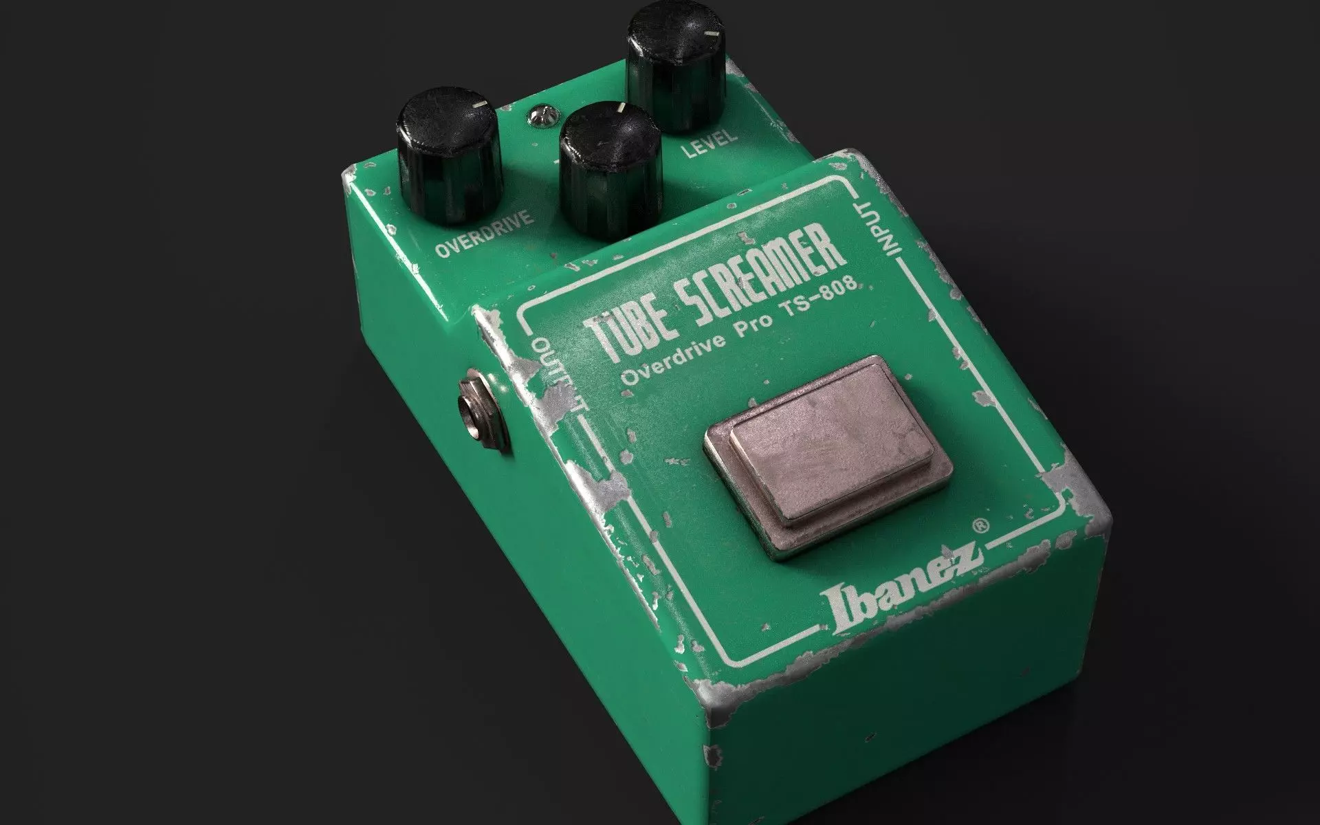 Vintage Ibanez Tube Screamer TS-808 Guitar Pedal  3D model_0