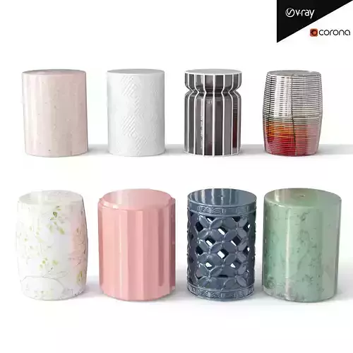 Ceramic garden stool collection 2