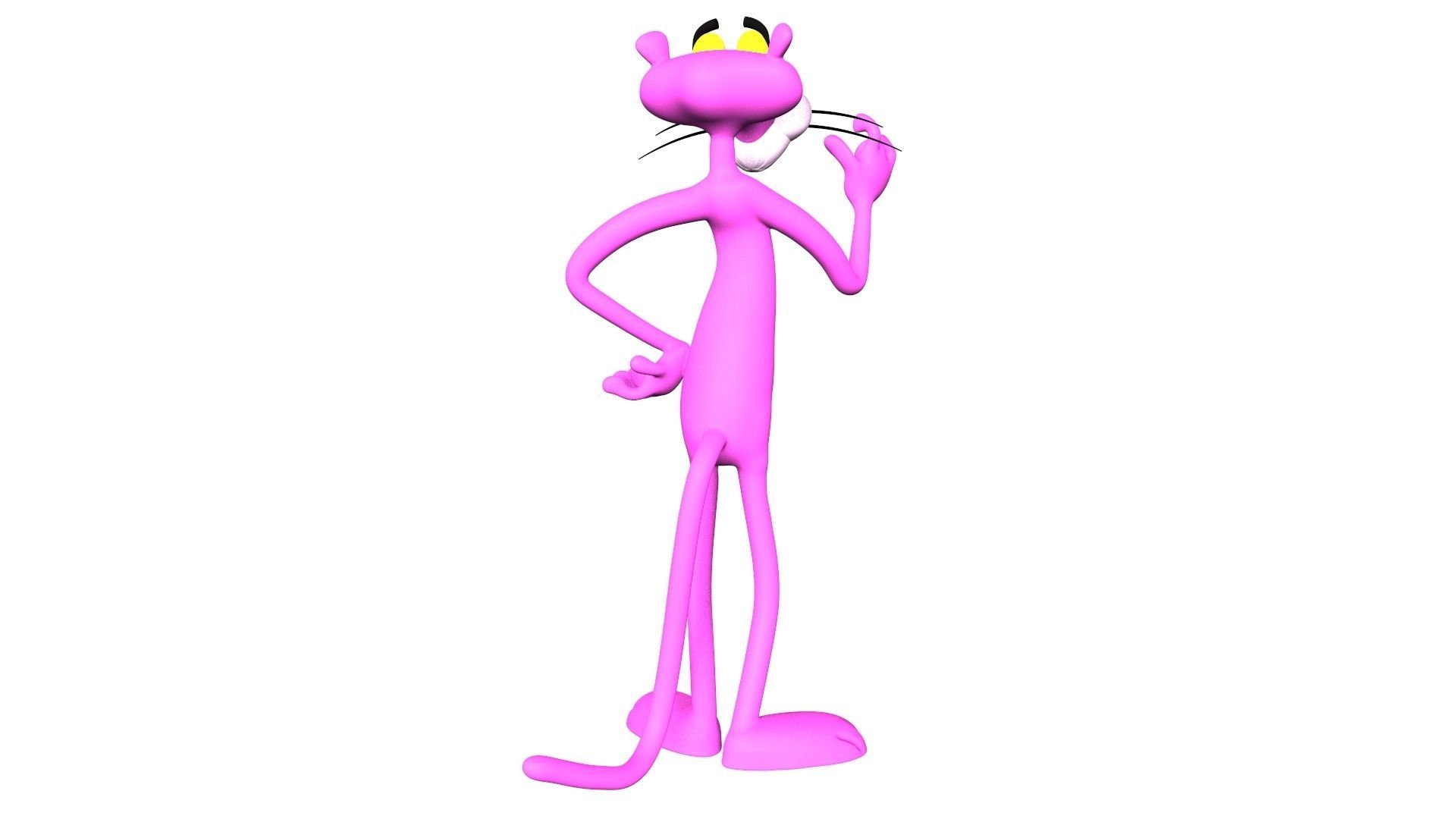 Pink Panter fan art 3D model_2