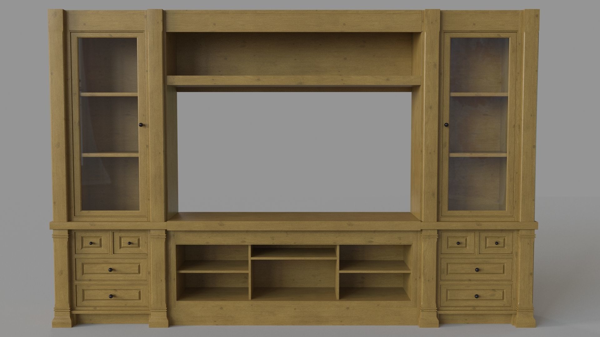 Entertainment Media Console 3D model_1