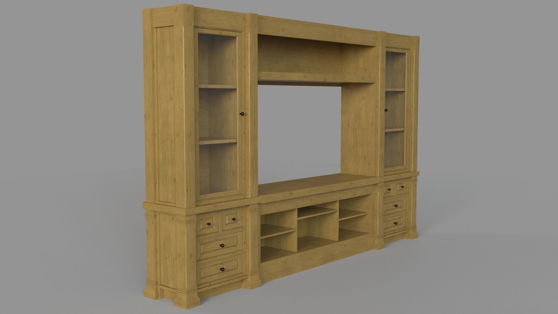 Entertainment Media Console 3D model_2