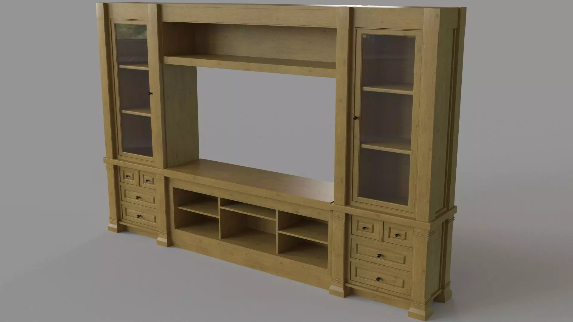 Entertainment Media Console 3D model_0