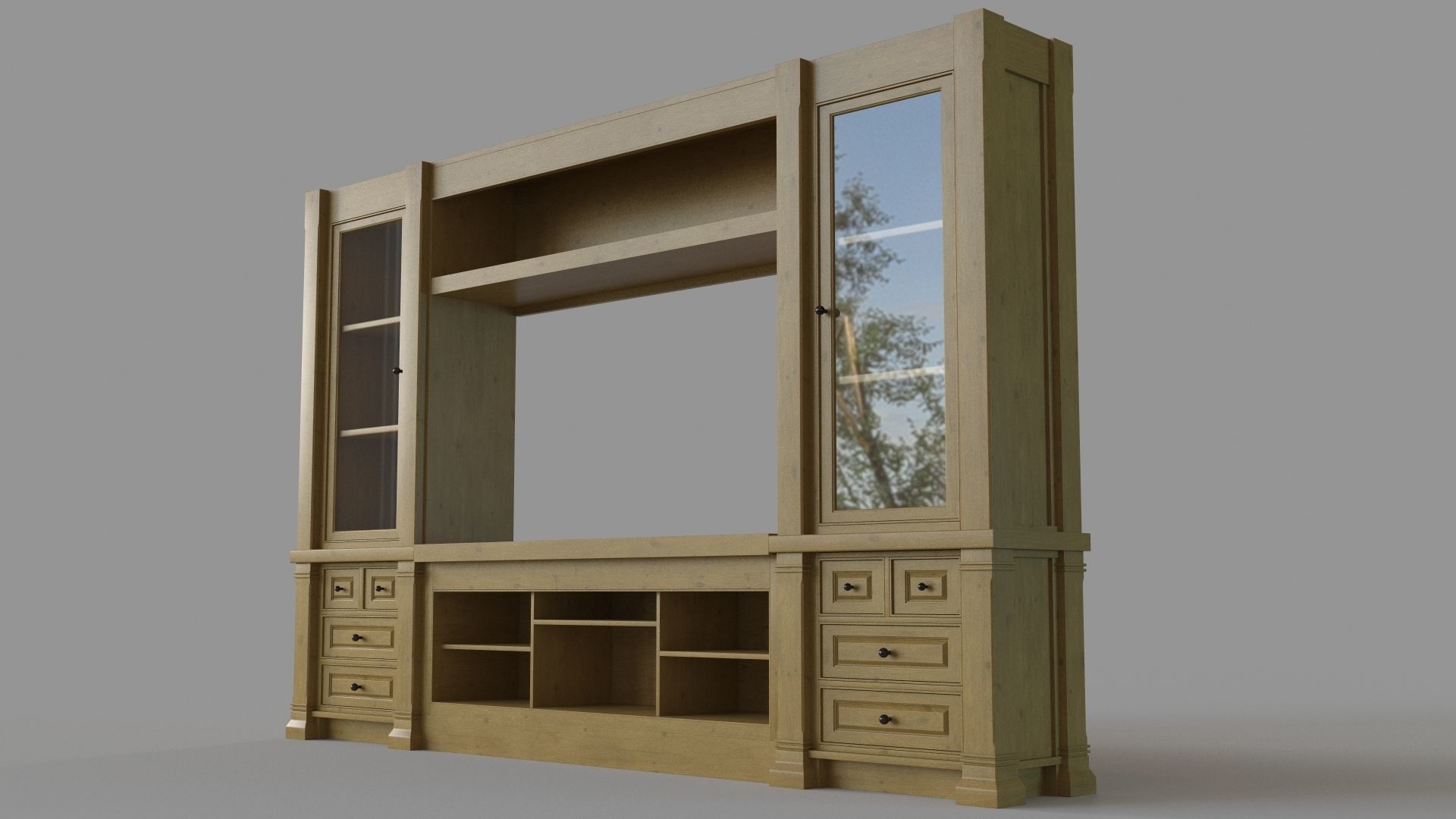 Entertainment Media Console 3D model_4