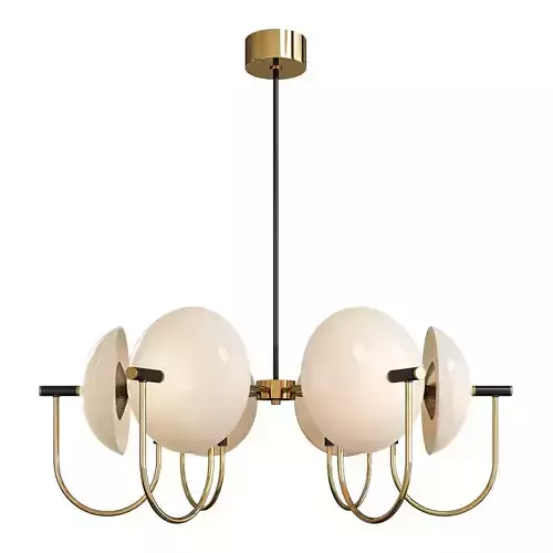 BLICK chandelier with brass and balls