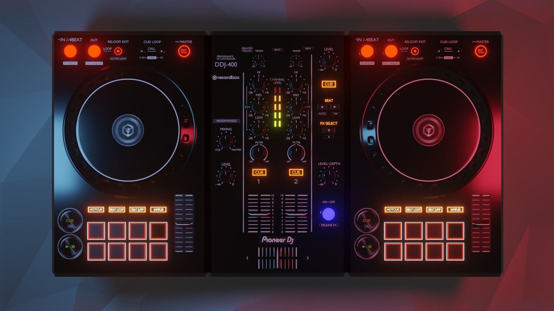 DDJ-400 PIONEER 3D model_2