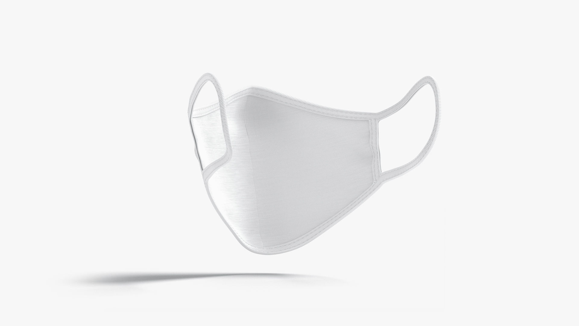 Fabric Face Mask Low-poly 3D model_4