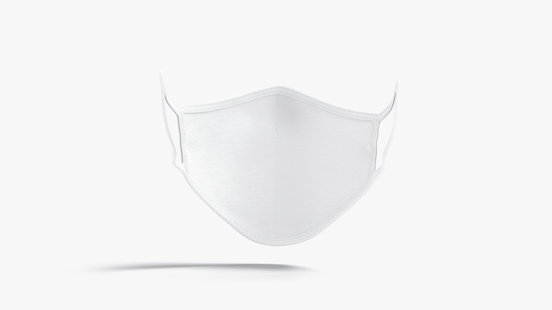 Fabric Face Mask Low-poly 3D model_2