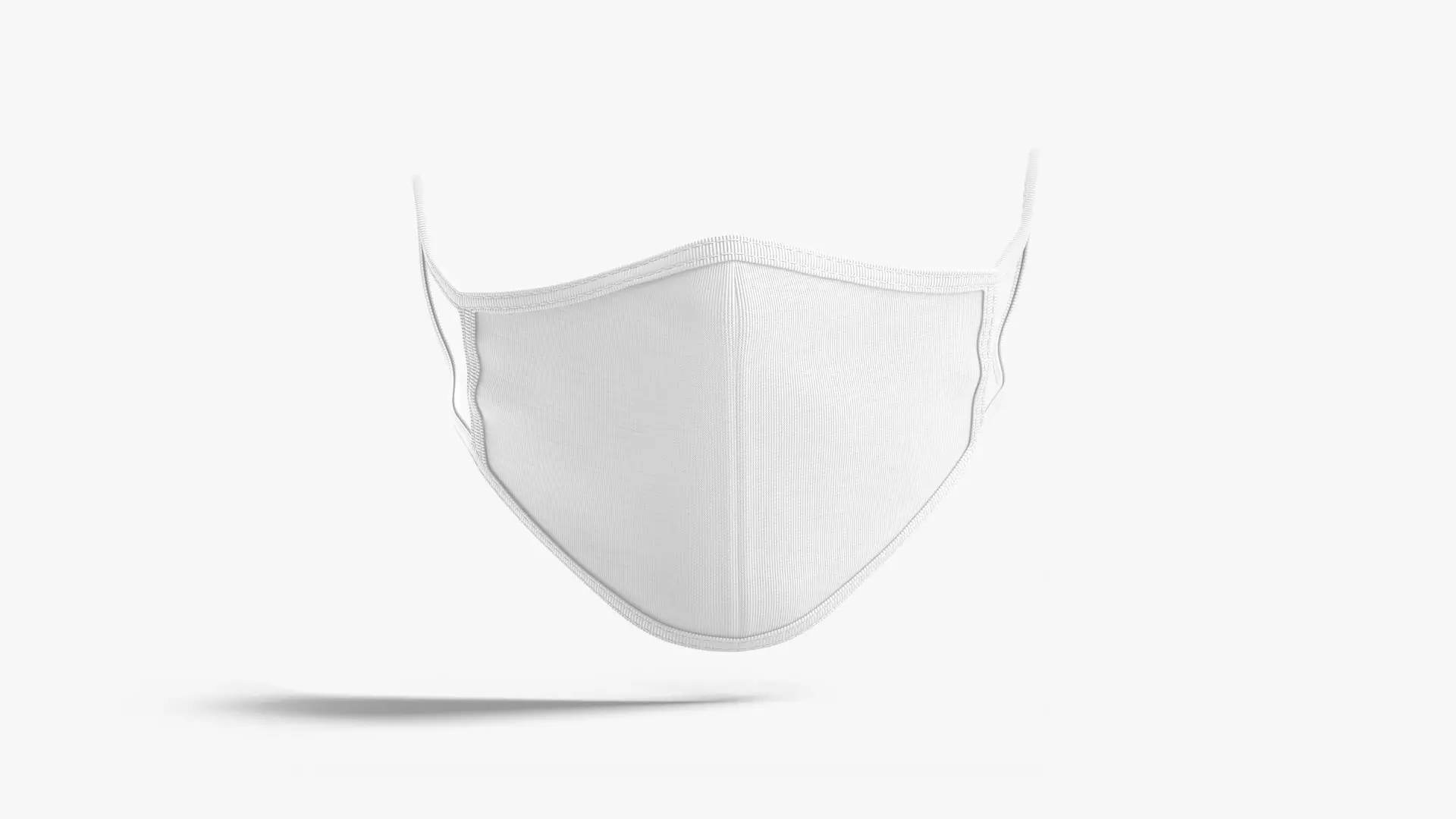 Fabric Face Mask Low-poly 3D model_0