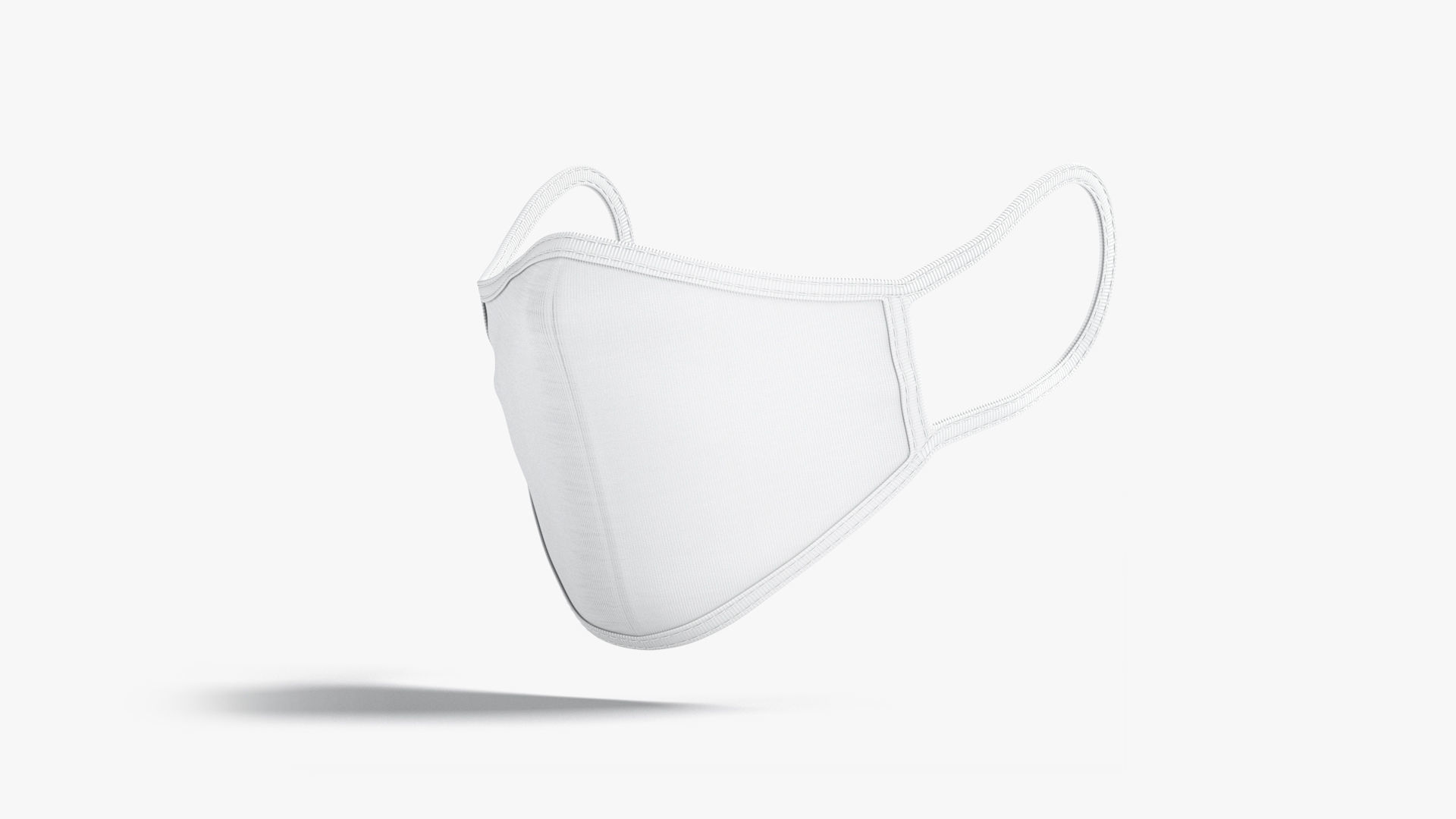 Fabric Face Mask Low-poly 3D model_3