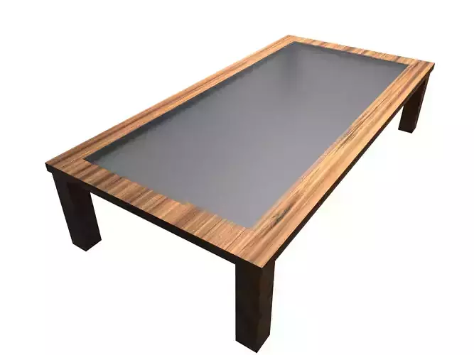 table wooden with glass top