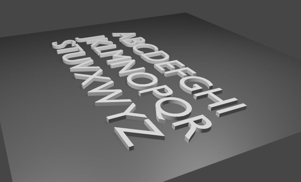 Alphabet for Printing 3D print model_5