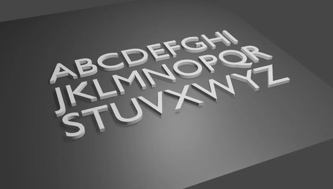 Alphabet for Printing 3D print model_0