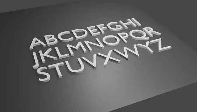Alphabet for Printing 3D print model