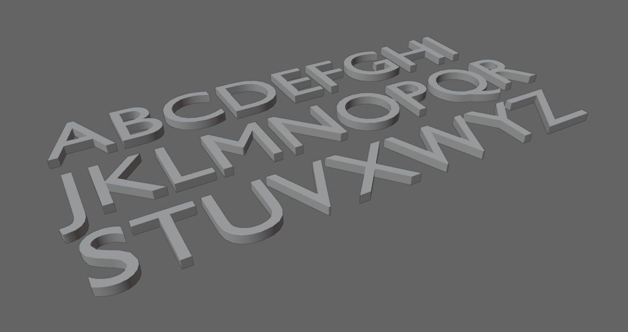 Alphabet for Printing 3D print model_8