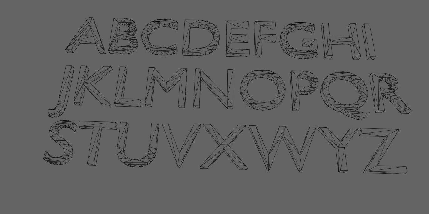 Alphabet for Printing 3D print model_4