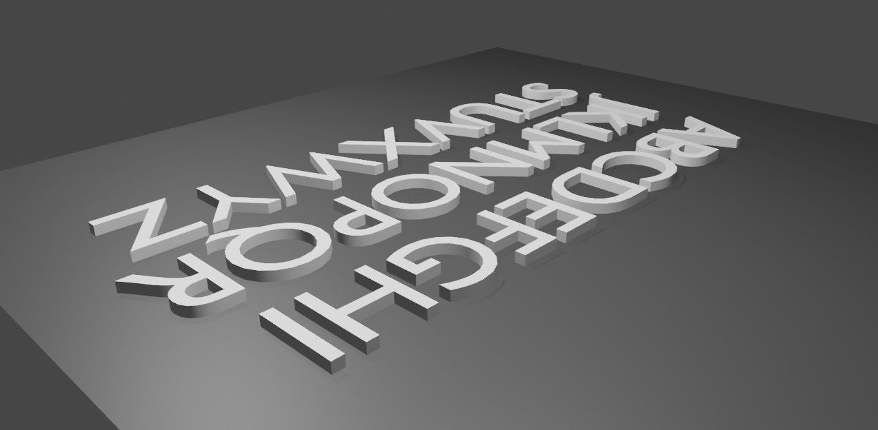Alphabet for Printing 3D print model_6