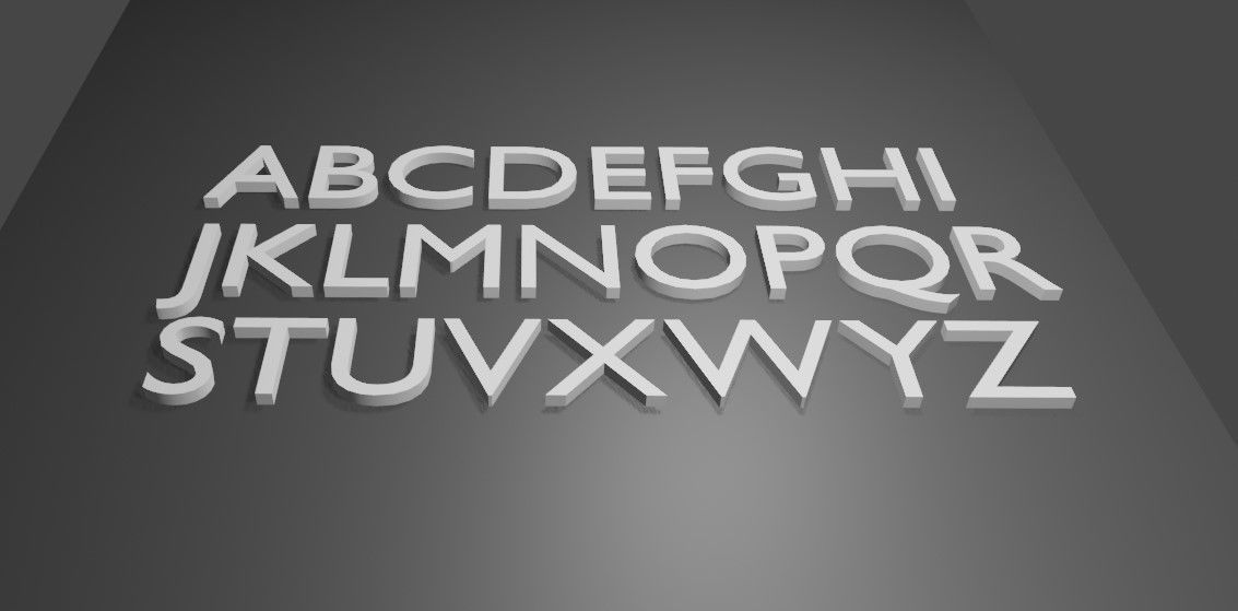 Alphabet for Printing 3D print model_1